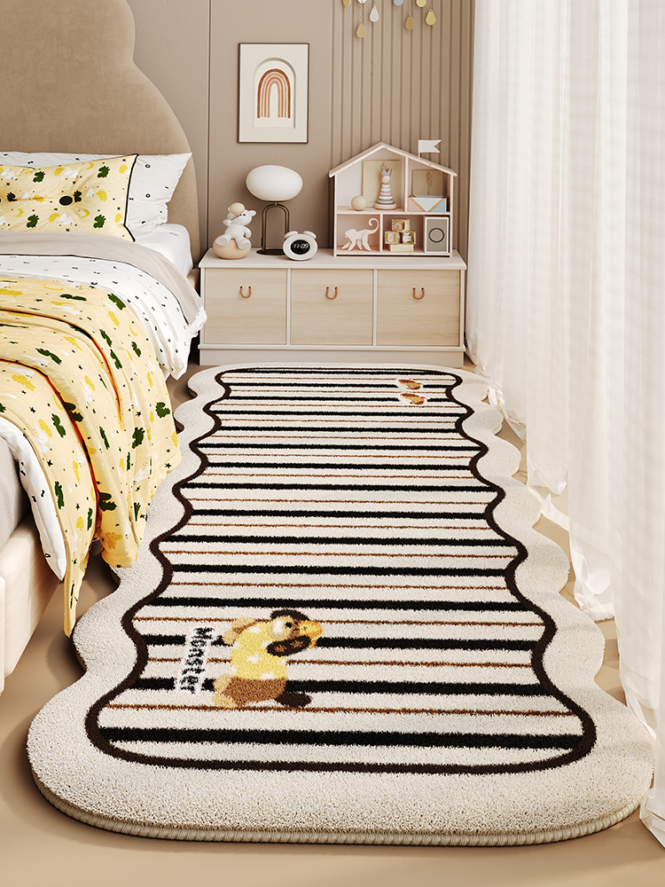 Cartoon Kids Room Bedroom Bedside Blanket Care-Free Carpet 2025 New Arrival Fancy Non Slip Machine Washable Mat