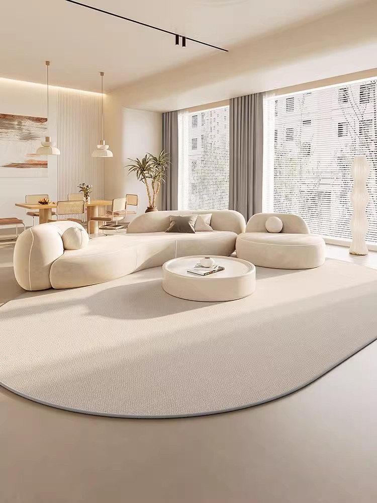 Carpet Living Room Simple Sofa and Tea Table Carpet Classy For Home Cream Style Bedroom Large Area Full-Covered Disposable Floor Mat