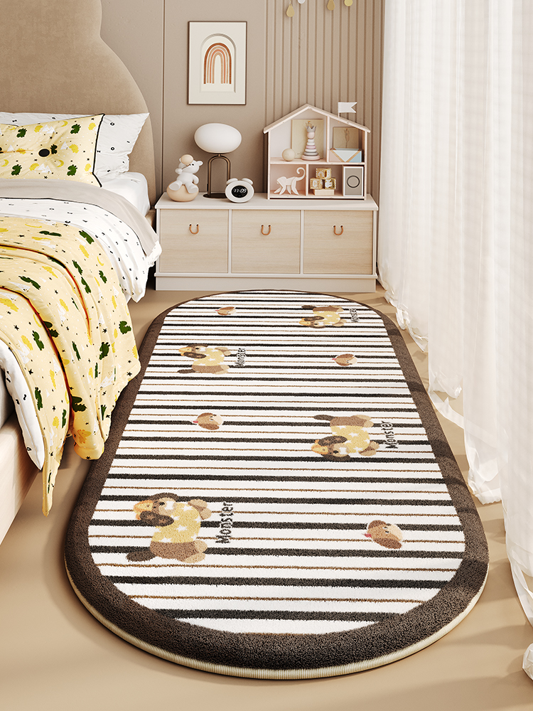 Bedroom Bedside Carpet 2025 New Arrival Kids Room Bedroom Bedside Blanket Front Bed Thickened Plush Mats Machine Washable