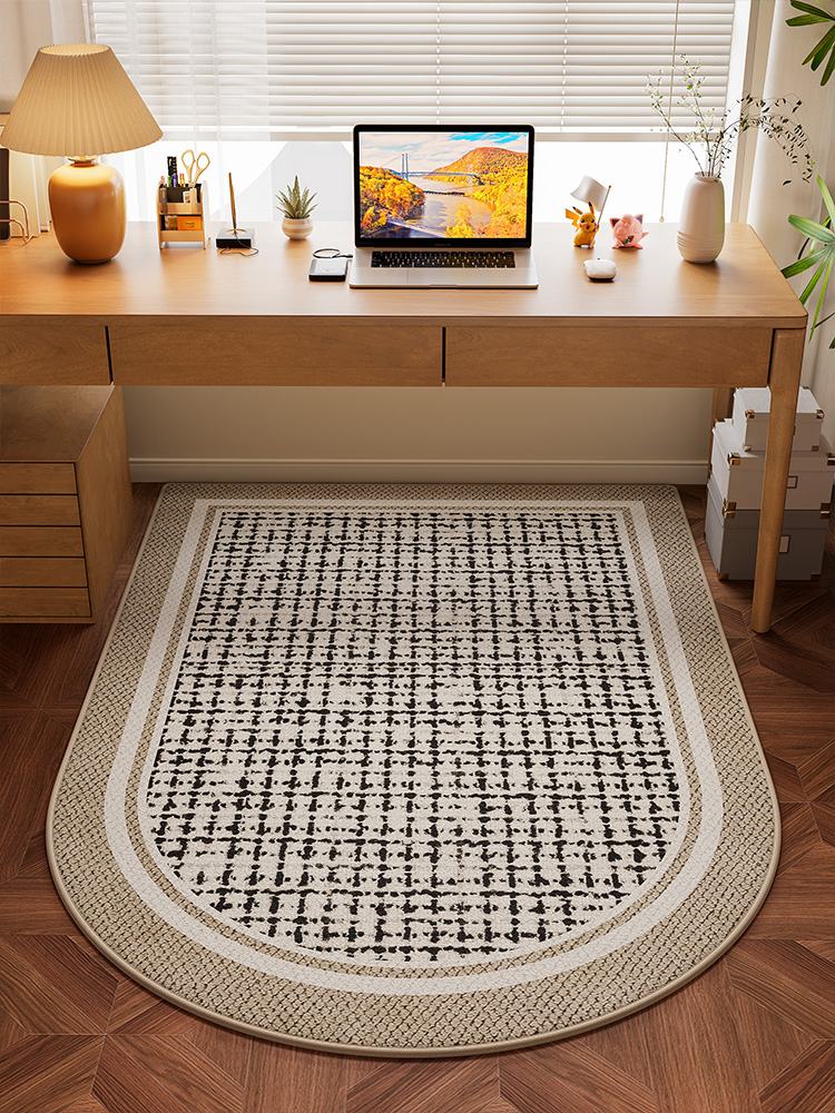 Mid-Ancient Style Luxury Study Swivel Chair Carpet Non Slip Abrasion Resistant Floor Protection Mat Office Computer Chair Bedroom Floor Mat