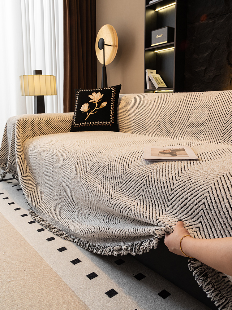 Stuffed Sofa Cover Cloth Non Slip 2025 New Arrival Accessible Luxury Fancy Sofa Towel Full Cover Blanket Seat Cover