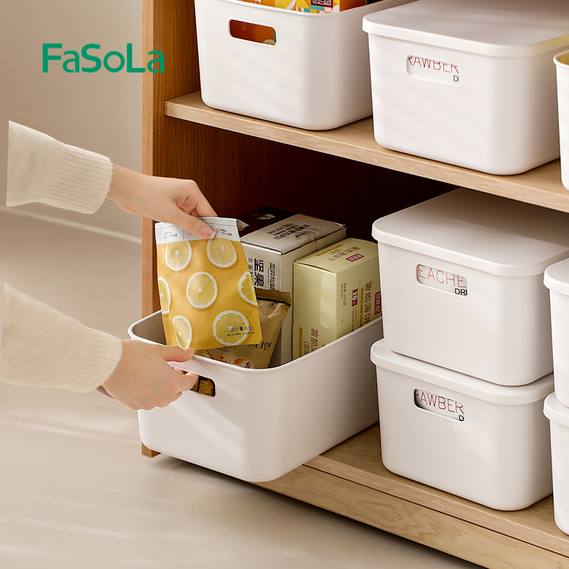 Fasola [5 шт.] Коробка для хранения в настенном шкафу с крышкой, коробка для отделки, коробка для домашнего хранения, многофункциональная коробка для шкафа, верхняя коробка для шкафа