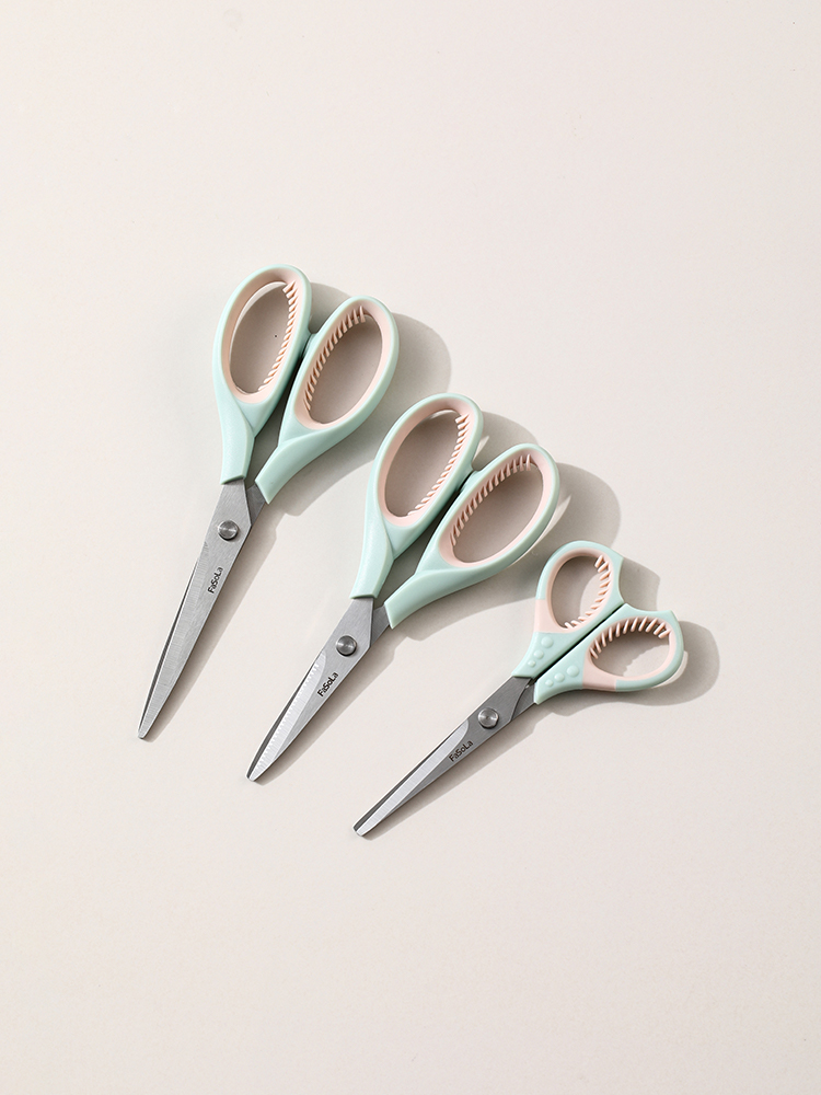 Fasola Scissors For Home Stainless Steel Office Good-looking Kids Student Paper Cut by Hand Special Serrated Scissors
