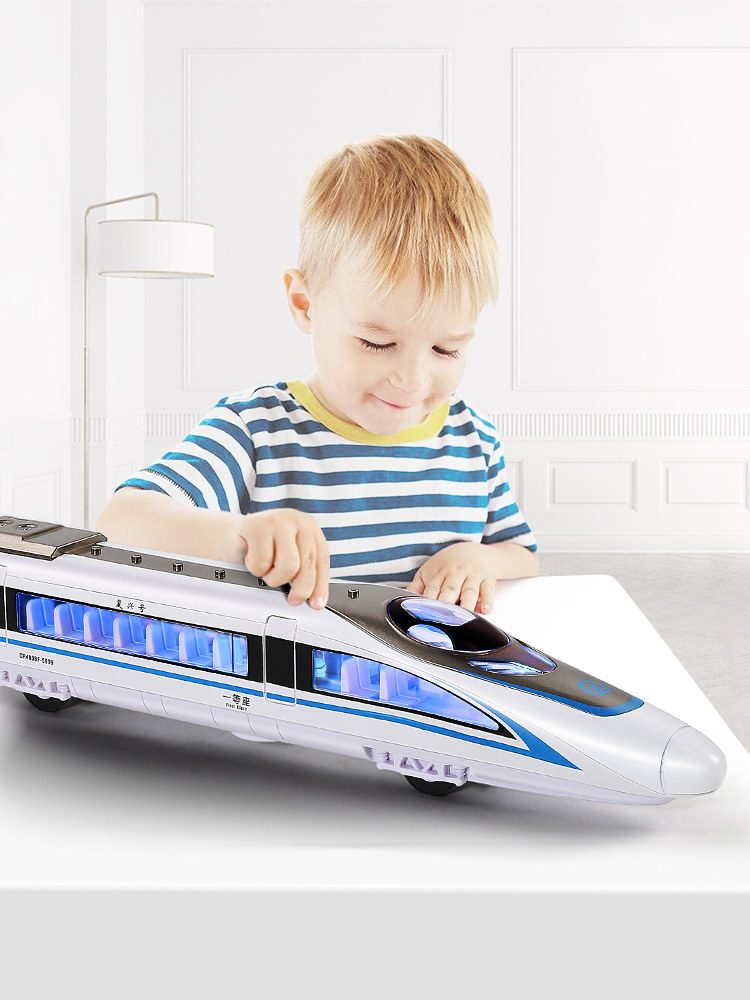 Fuxing High-Speed Rail Model Beijing Subway Toy Train CRH Harmony Bullet Train Artificial Alloy Light Rail Train Suit