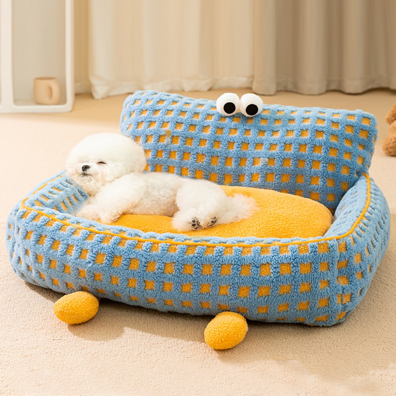 Hippie Dog Kennel Winter Heattech Removable and Washable Dog Bed Pet Cat Nest All Year Round Neutral Teddy Sofa Dog Mat
