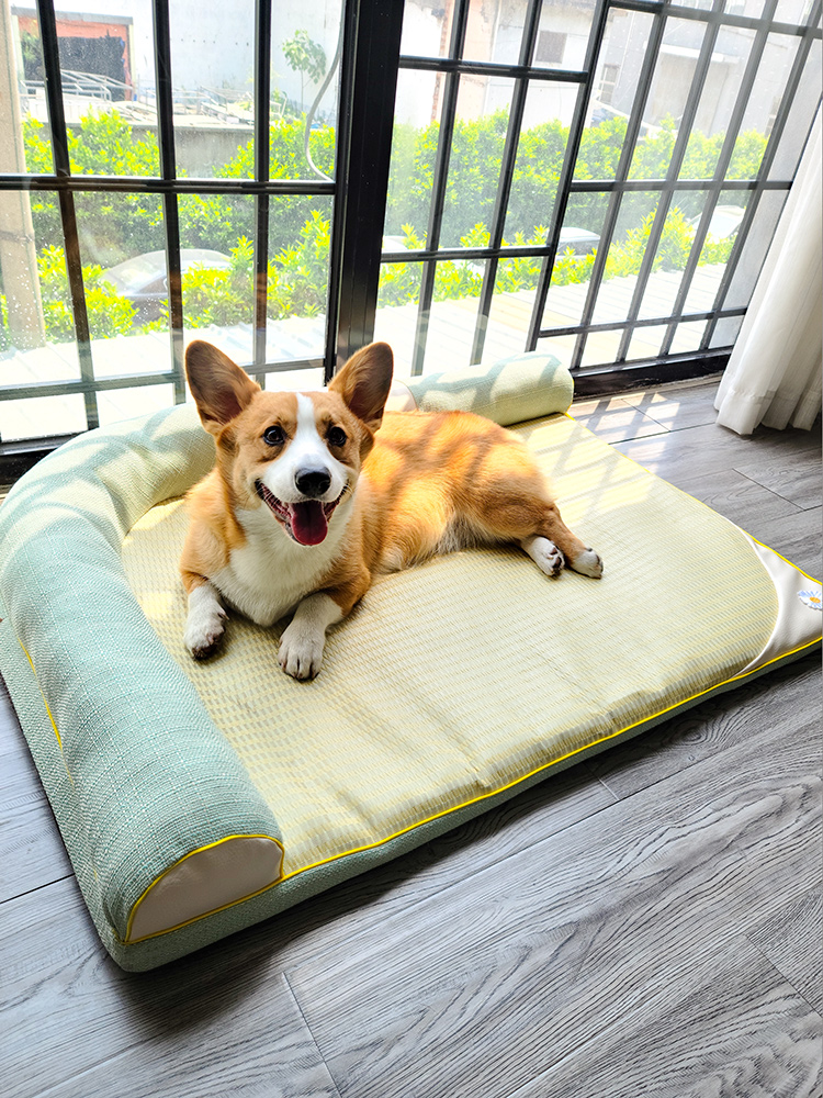 Kennel All Year Round Neutral Summer Summer Mat Corgi Summer Cool Nest Pet Cat Nest Removable and Washable Mattress Dog Bed