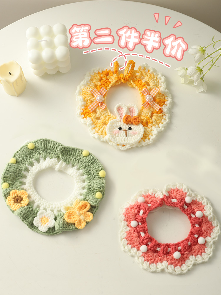 Dog Saliva Towel Decorations Bow Tie Neck Cat