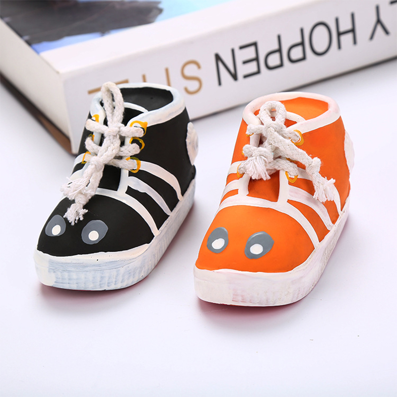 Pet Dog Toy Small Size Dogs Medium Dog Soft Bite-Resistant Puppy Molar Sound Latex Teddy Shoes Supplies