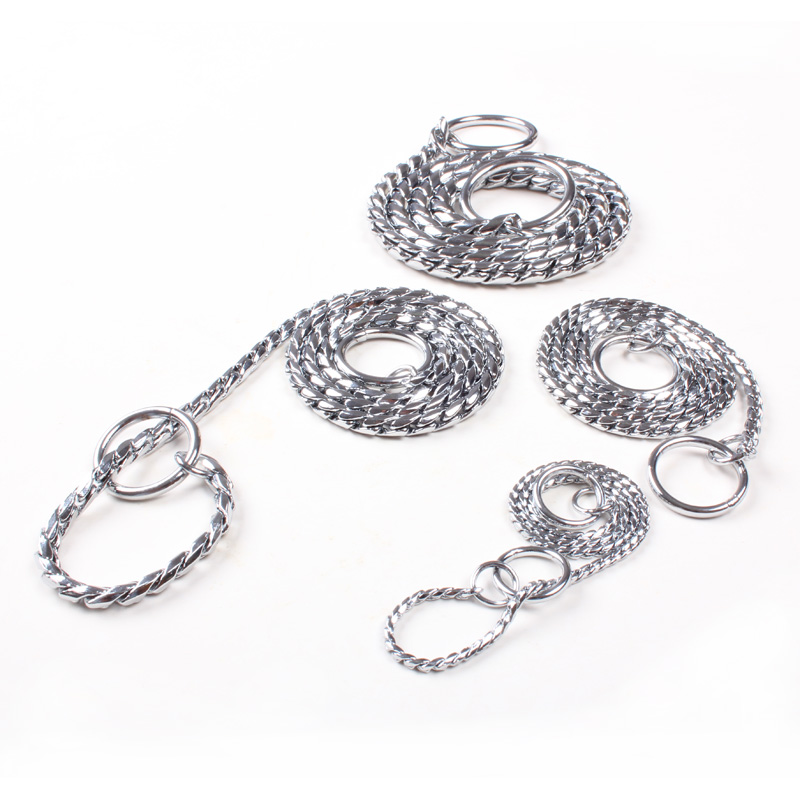 Big Sale Pet Dog P Chain Snake Chain Collar Hand Holding Rope Professional For Home Hand Holding Rope Medium Large Dog Golden Retriever Explosion-Proof