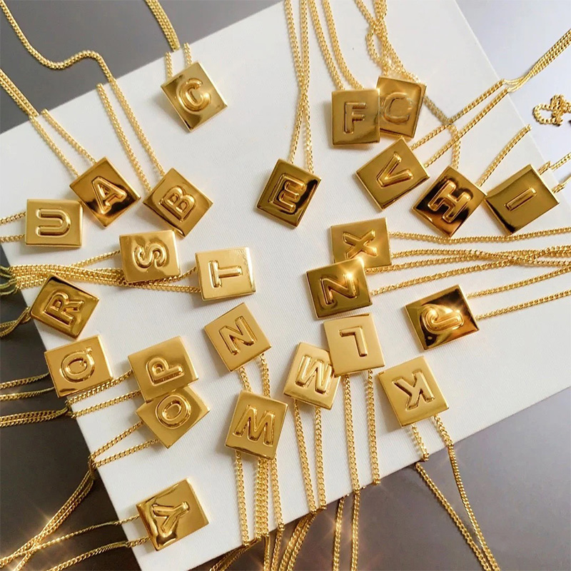 Letter Female Titanium Steel Summer Girlfriends Pendant Korean Necklace