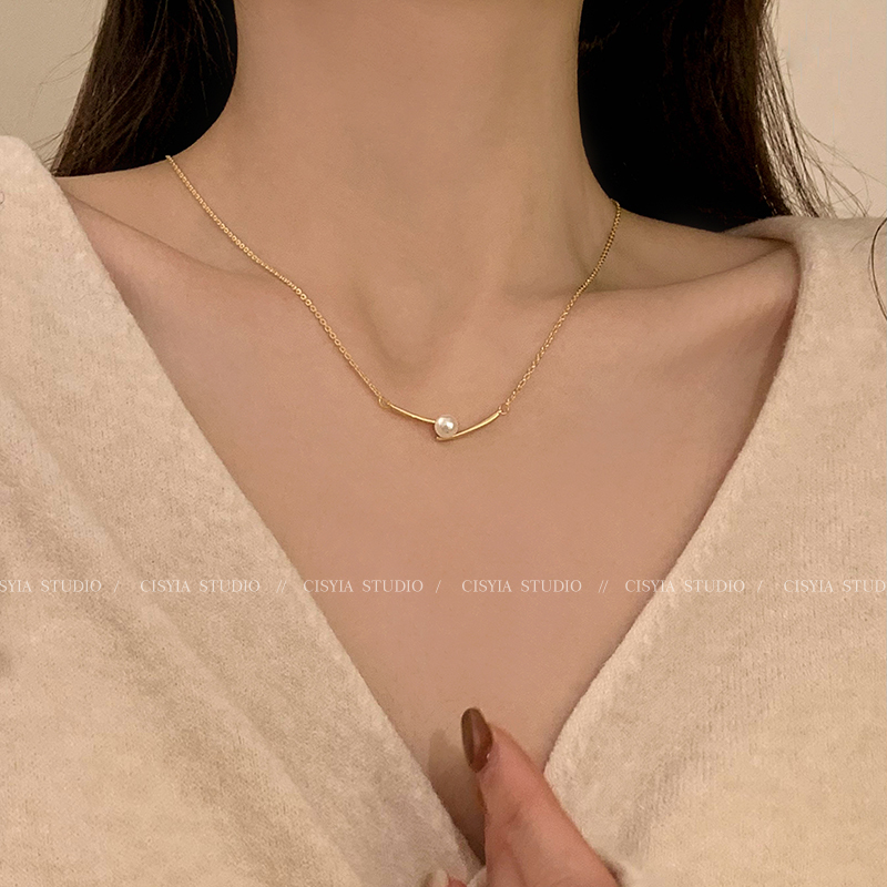 Single Special-Interest Design Clavicle Chain Best Selling Pearl Pendant