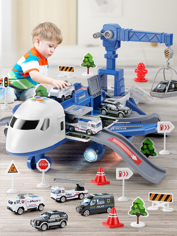 Kids Aircraft Toy Baby Boy Multi-Functional Oversized Inertia Drop-Resistant Track Alloy Car 3-6 Years Old 2