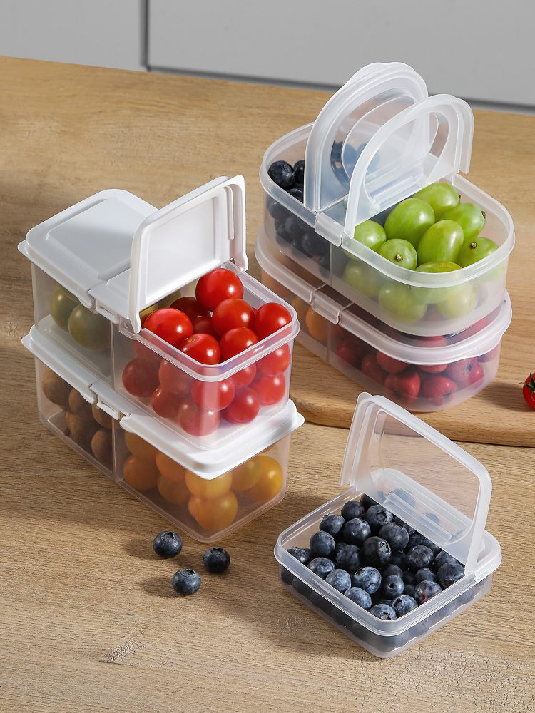 Japan Import Fruit Bento Box Primary School Students Food Grade Fresh-Keeping Box Portable Outing Kids Spring Outing Picnic Box
