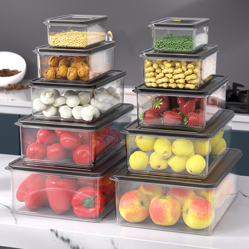 Kitchen Food with LID Sub-Package Vegetables Fruit Crisper