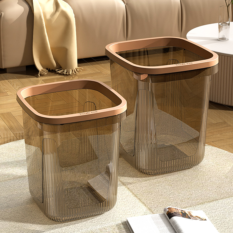 Large Square Good-looking Accessible Luxury Clamping Ring Trash Can