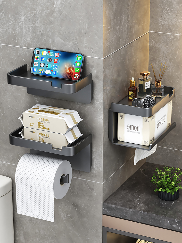 Toilet Toilet Paper Box Roll Tissue Rack Storage Rack Tissue Box Storage For Home Toilet Punch-Free Wall Hanging