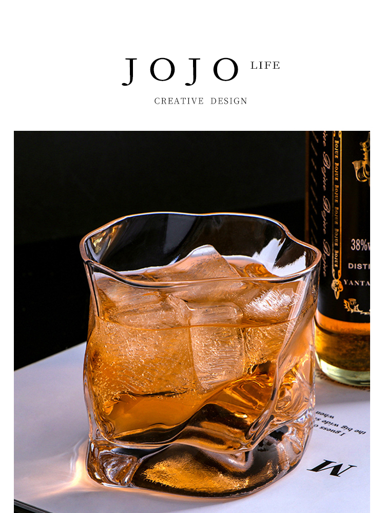 For Home High-Grade Scandinavian Twisted Whiskey-Shaped Cup Set