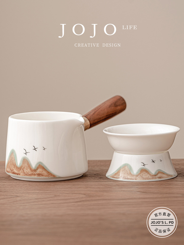 Jojo's L. Pd. Wrestling. White Jade Tea Funnel Tea Strainer Porcelain Tea Filter | Sumo
