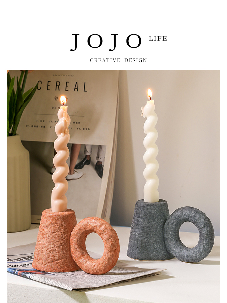 Jojo's L. Pd. Display. Candlestick Creative Retro Furnishings Shop Soiled Article Candle Cup Candlestick Display