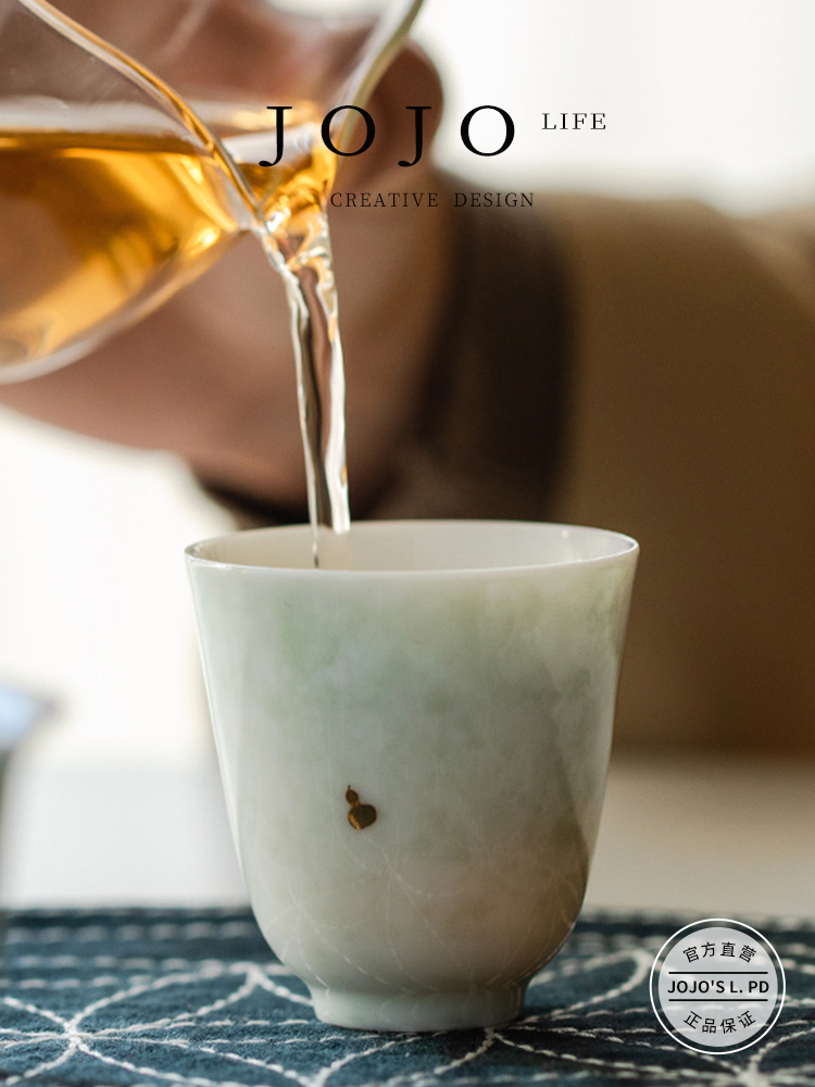 Jojo's L. Pd. Service. Three-Color Cup with Blooming Flowers Accessible Luxury Porcelain Kung Fu Tea Set | Hui Rotten