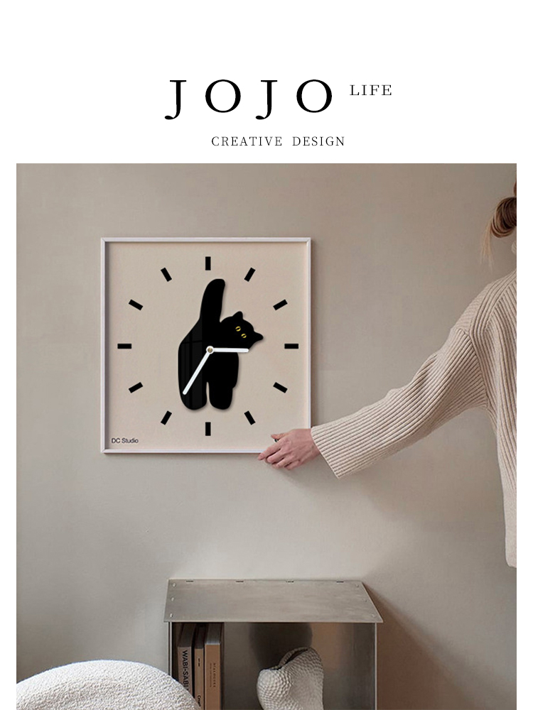 Jojo's L. Pd. Denis. Wall Clock Cat Clock Ins Creative Nordic Clock Wall Clock | Danny