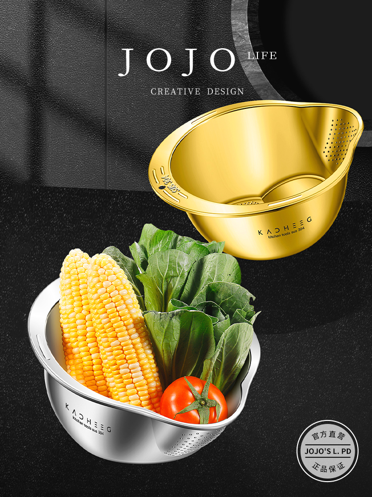 Jojo's L. Pd. Kacheeg. Drain Basket Bowl Strainer Rice Rinsing Basin Drain Basket Draining Fine Mesh Draining Basket Basin | Chaos