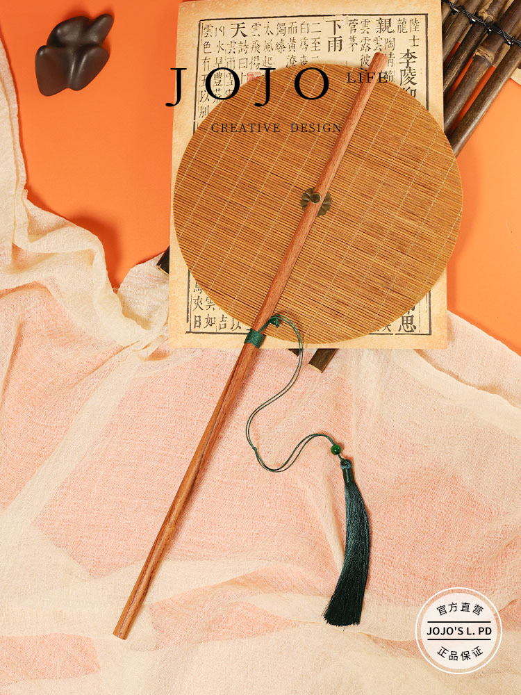 Jojo's L. Pd. Mr. Grocery. Wind Waist Fan Roll Rotating round Silk Fan Folding round Silk Fan Antique Style round Silk Fan | Jie Jie Jie