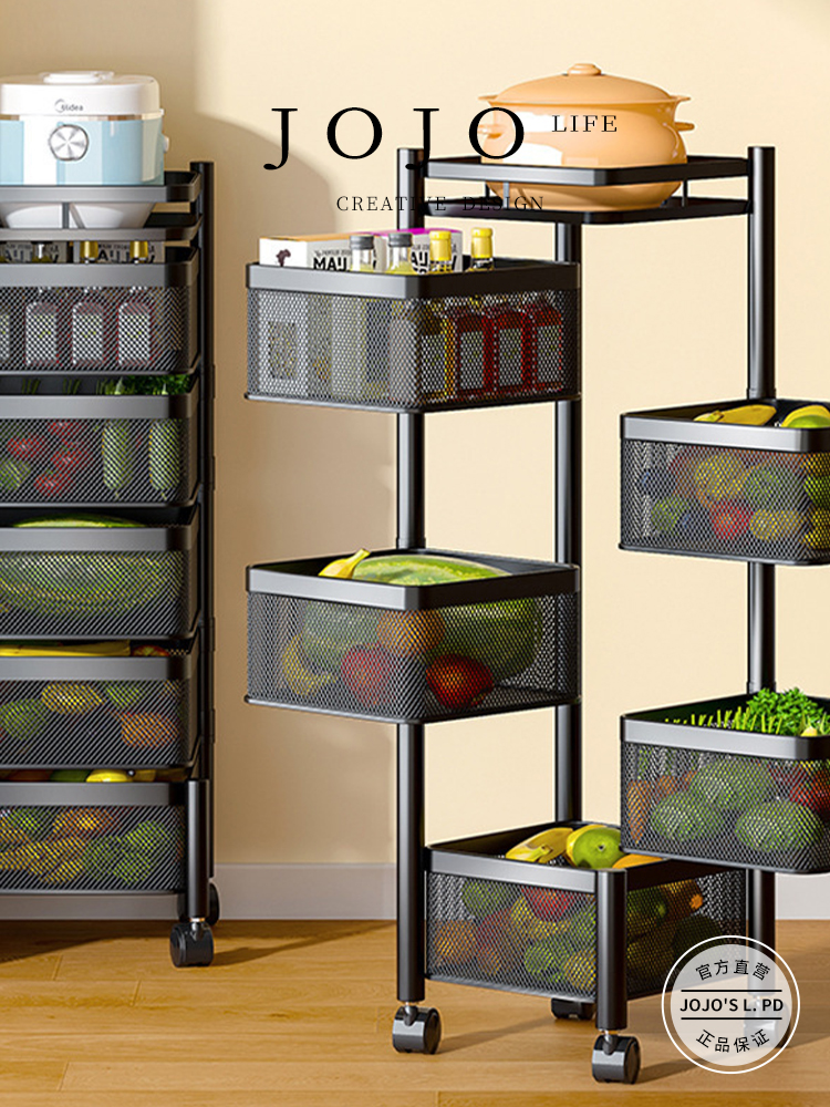 Jojo's L. Pd. Mr. Grocery. Snack Rack Living Room Rotary Storage Rack Kitchen | Tuoqi