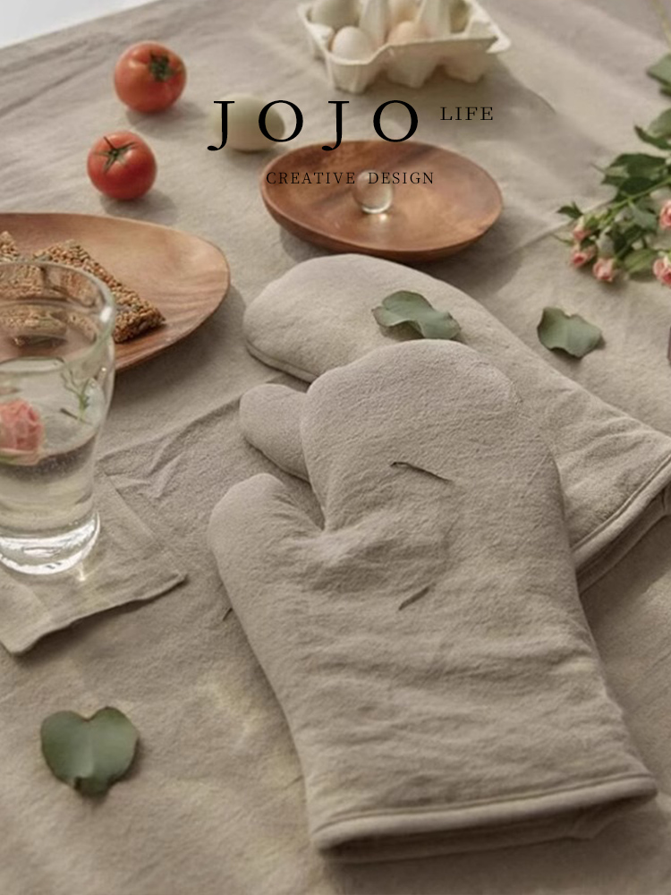 Jojo's L. Pd. Mr. Grocery. Japanese Ins Linen Cotton Oven Microwave Oven Insulated Gloves | Haihui