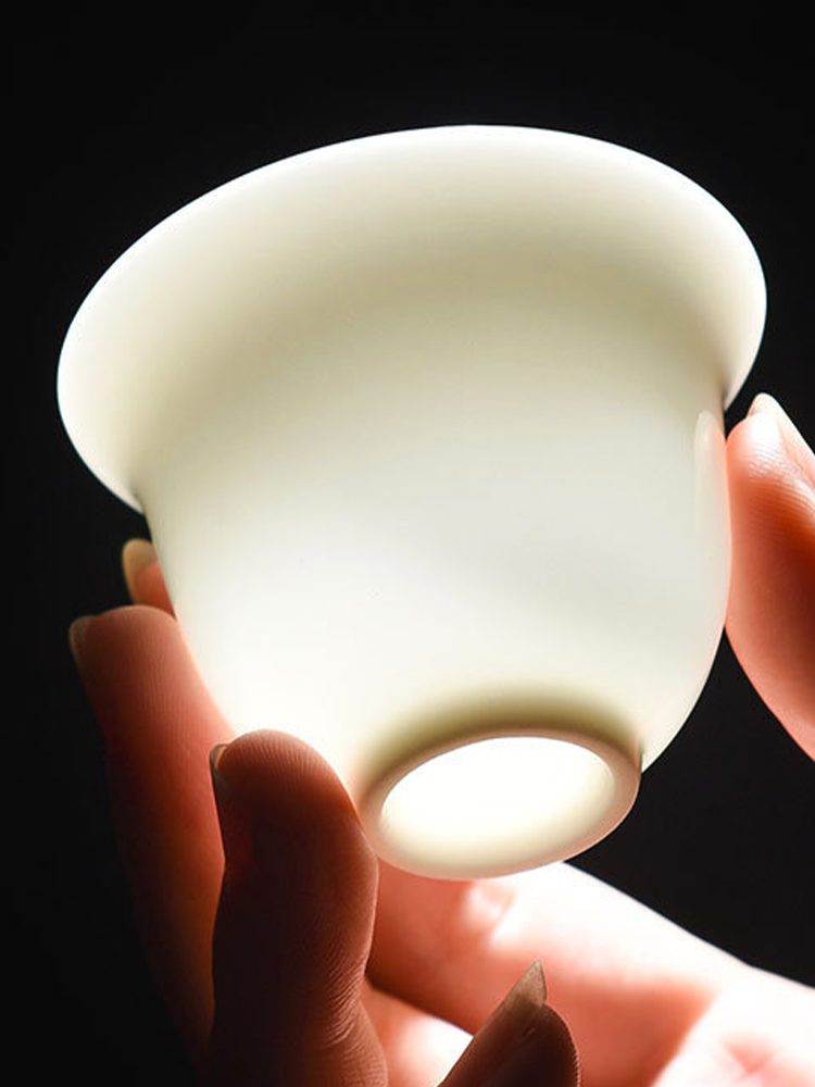 Jojo's L. Pd. Ziquan Jian. Dehua White Jade White Porcelain Small Teacup Master Cup Ceramics | Occupy