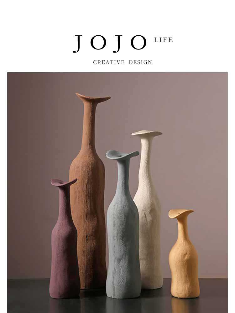 Vase European Morandi Porcelain Minimalist Art |