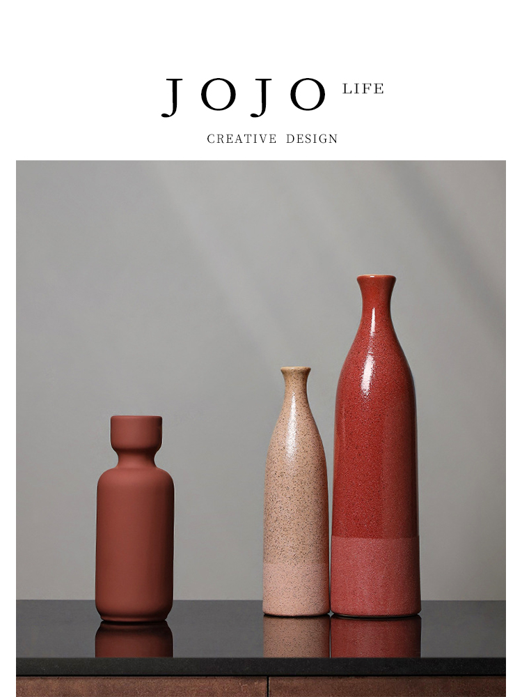 Jojo's L. Pd. Particle. Candlestick Scandinavian Straight-leg Matte Glaze Resin Candle Holder Particles