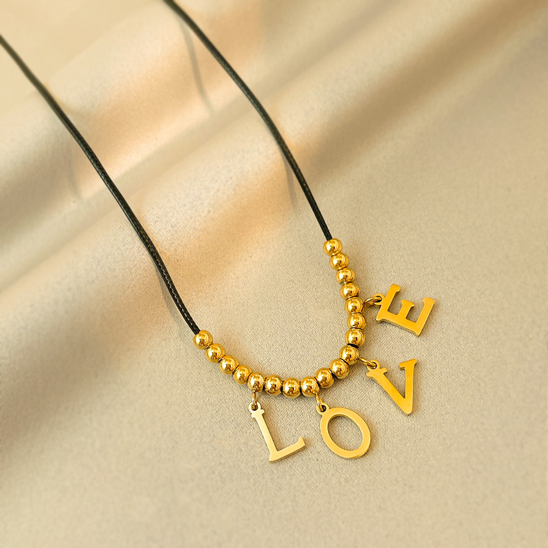 Love Pendant Women's Personalized Ornament Titanium Steel Ins Necklace