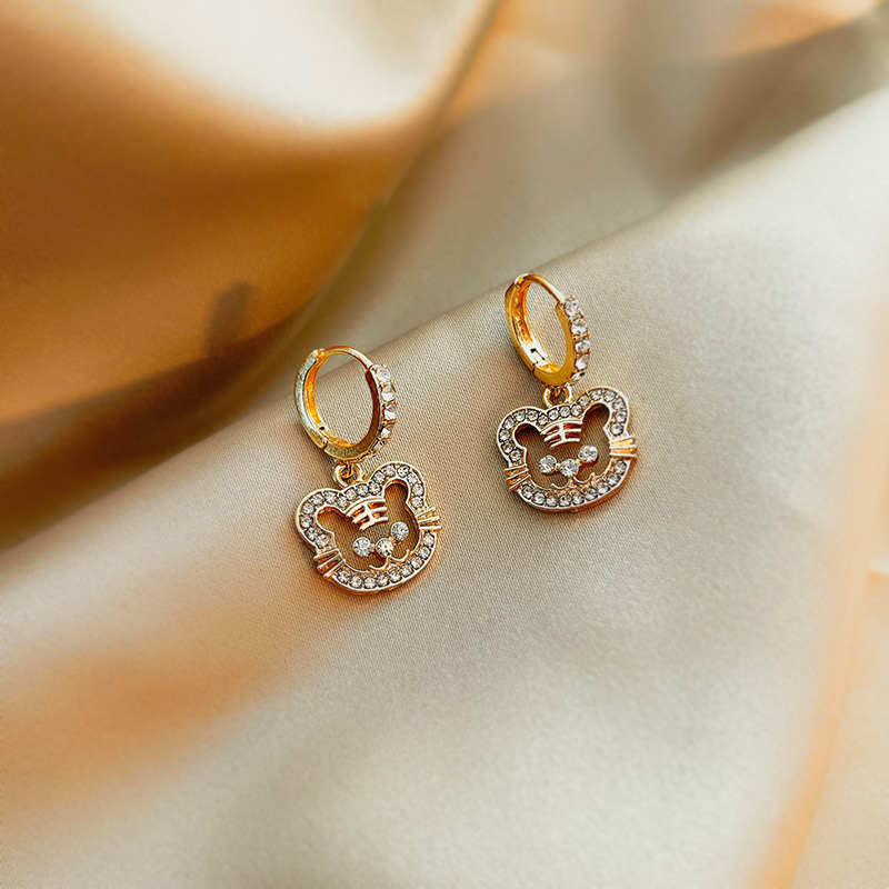 Tiger Full Diamond Ethnic Style Women Ear Clip New Style