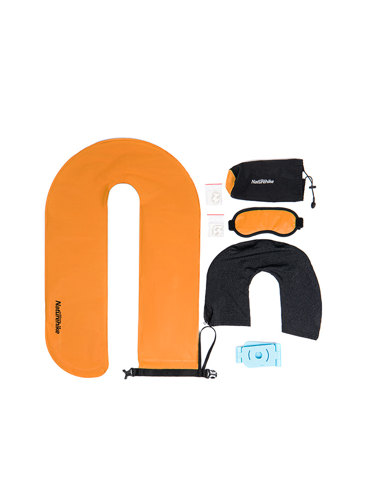 Naturehike Multifunctional Long U-Shaped Inflatable Pillow Outdoor Camping Portable Traveling Pillow Neck Pillow Sleeping Artifact