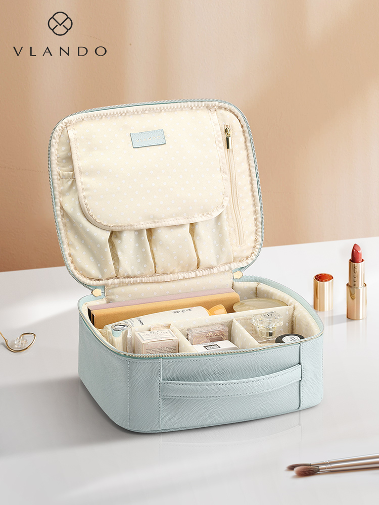 Weilanduo Cosmetic Bag Women's Waterproof Portable Travel Personal Hygiene Bag Large Capacity Partition Exquisite Super Hot Cosmetics Bag