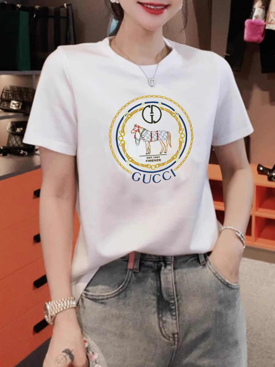 American Retro White Shoulder Short Sleeve T-Shirt 2025 New Arrival Summer Pure Cotton Stylish Slim Looking Fat Hiding Top Women