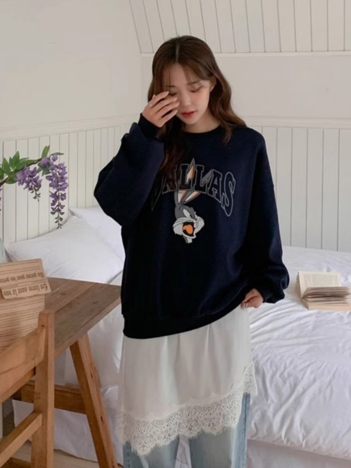 American Style Loose Texture Slimming round Neck Sweatshirt Female 2025 Early Autumn New Arrival European Goods Elegant Velvet Padded Thickened Coat Fashion