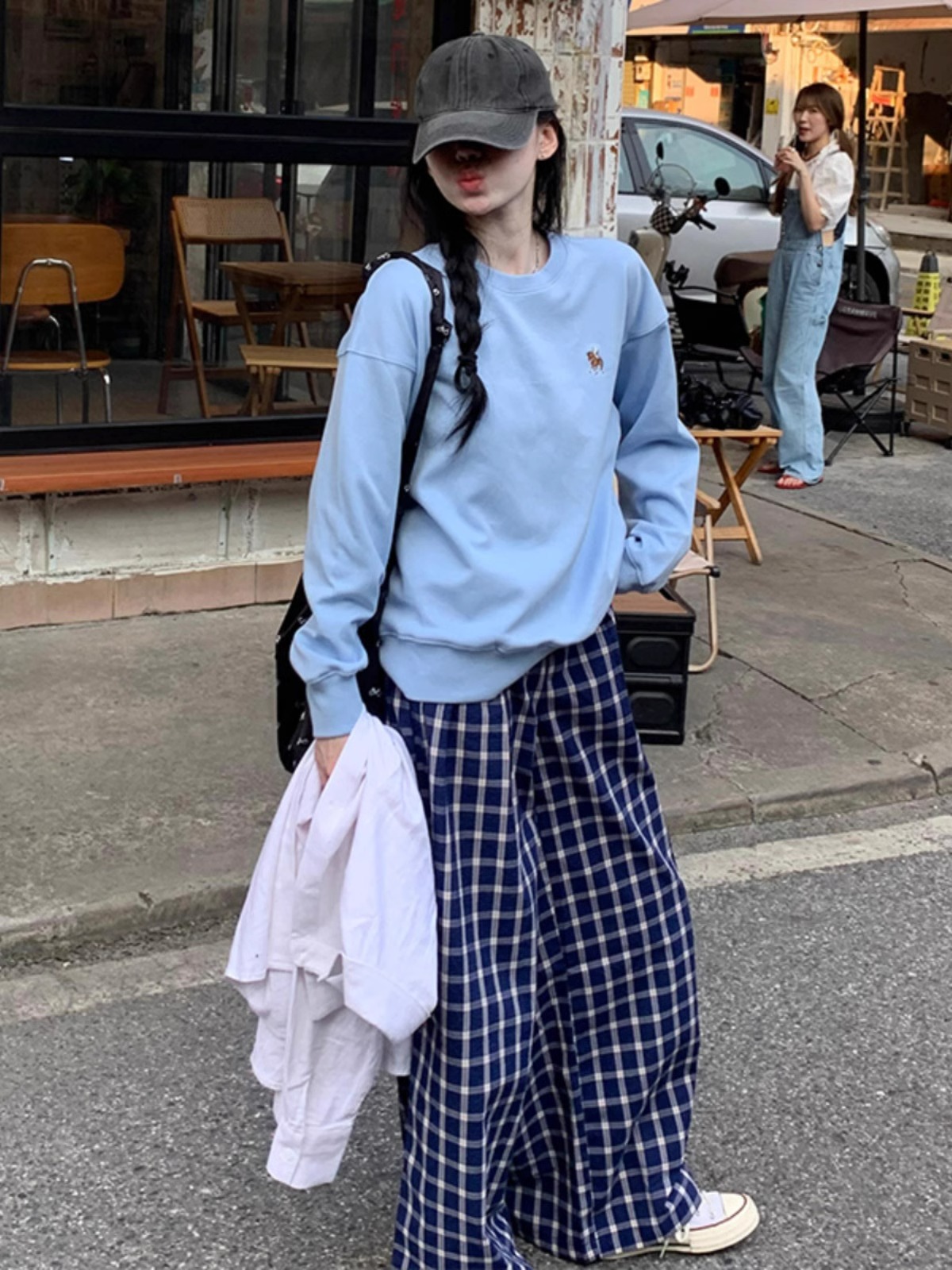 2025 New Retro Exquisite Horse Logo Print Crew Neck Pullover Sweatshirt New Arrival Casual Basic Style Loose Tops