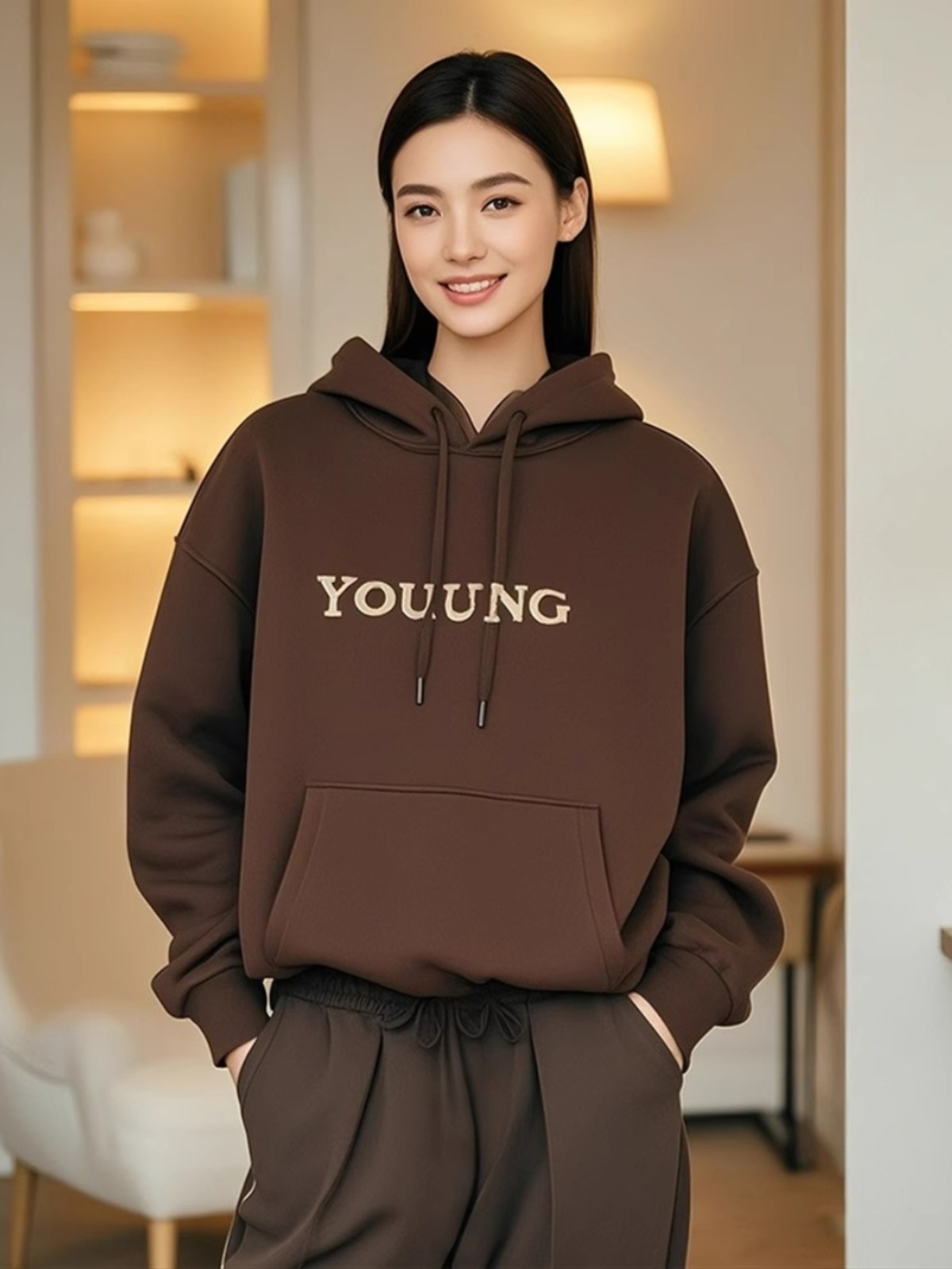 2025 New Spring and Autumn Women's Clothing Fashion French Retro Classy Hooded Sweatshirt Wear Elegant Slim Looking Spring and Autumn Ladies