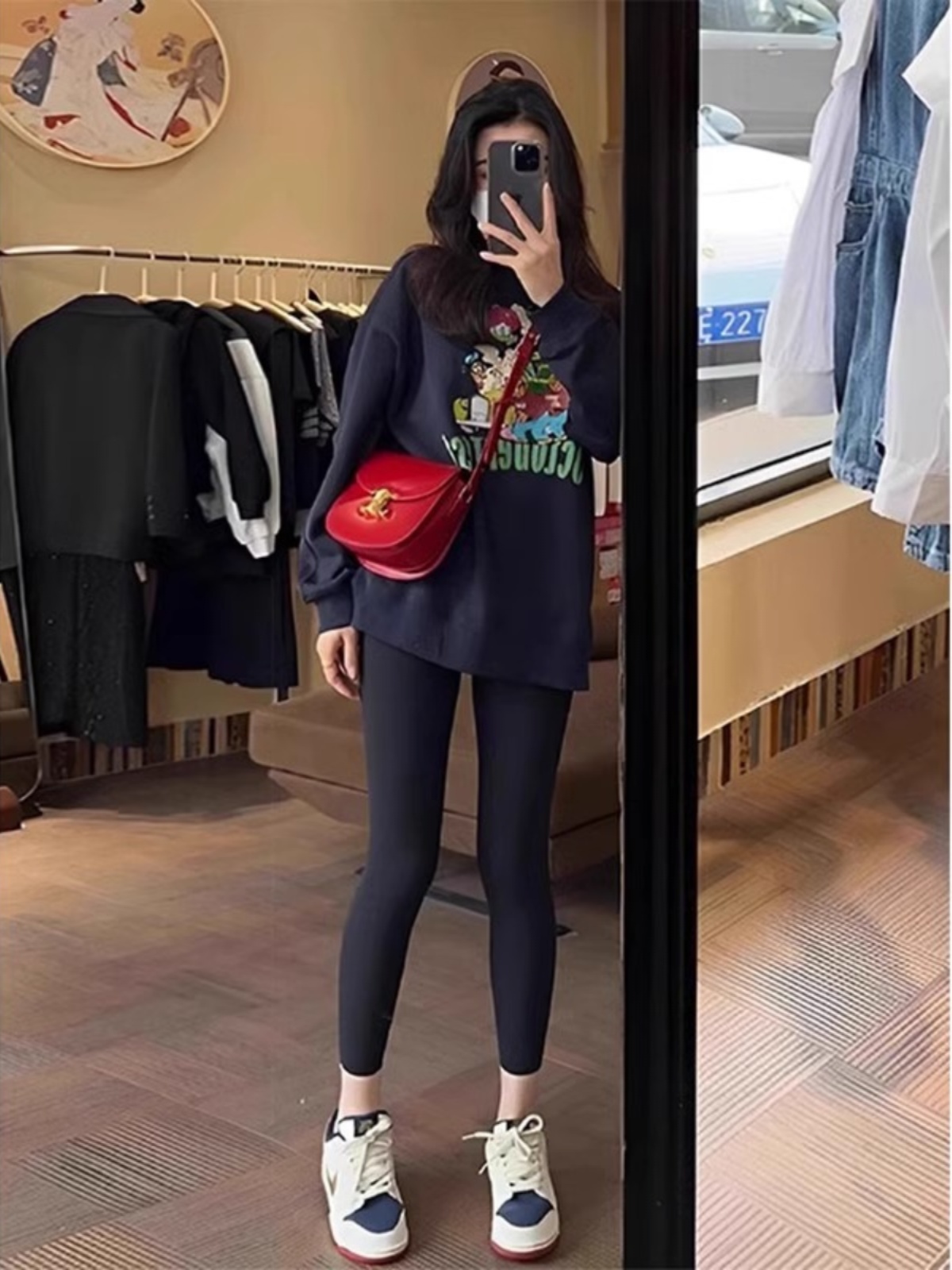 Navy Blue Thin round Neck Sweater Women's Fancy Spring and Autumn 2025 Early Spring Best Selling Hooded Long Sleeves Tops Women's Autumn
