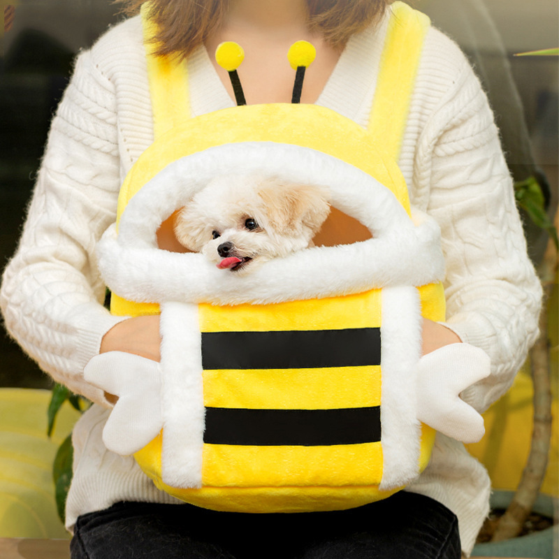 Pet Diaper Bag Hippie Dog Cute Bee Clutch Heattech Thickened Cat Bag Dog Bag Backpack Portable Backpack