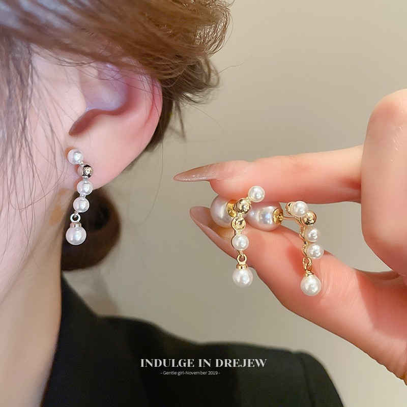 Dual-Wear-Style Stick Pearl Ear Studs Accessible Luxury Fancy Elegant Earrings 2025 New Arrival Simple and Elegant Earrings Elegant Earrings for Women