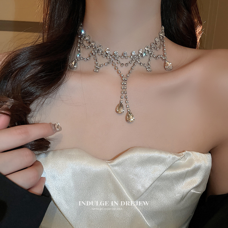 Tassel Necklace for Women 2025 New Arrival Best Selling Clavicle Chain Fancy Light Luxury Minority Choker Dress Sweater Necklace