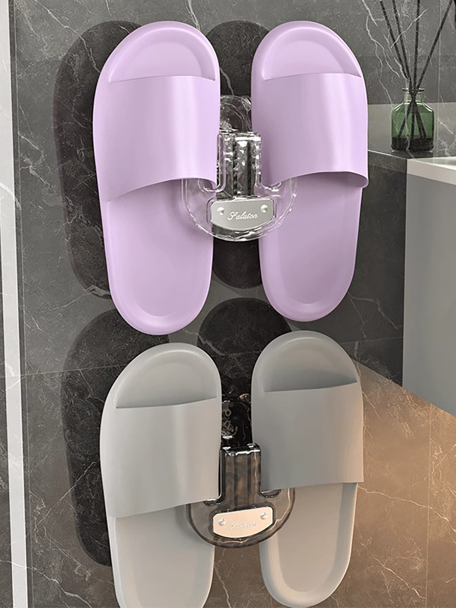 Transparent Corrugated Suction Cup Slipper Rack Bathroom Punch-Free Bathroom Telescopic Shoe Storage Fantastic Rack Draining Rack