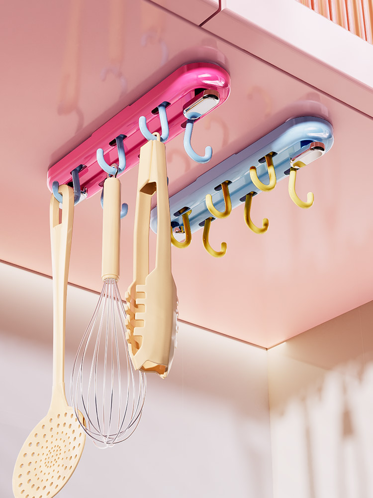 Dopamine Row Rotate Universal Hook For Home Storage Rack Punch-Free Storage Rack Strong Load-Bearing without Trace Rack
