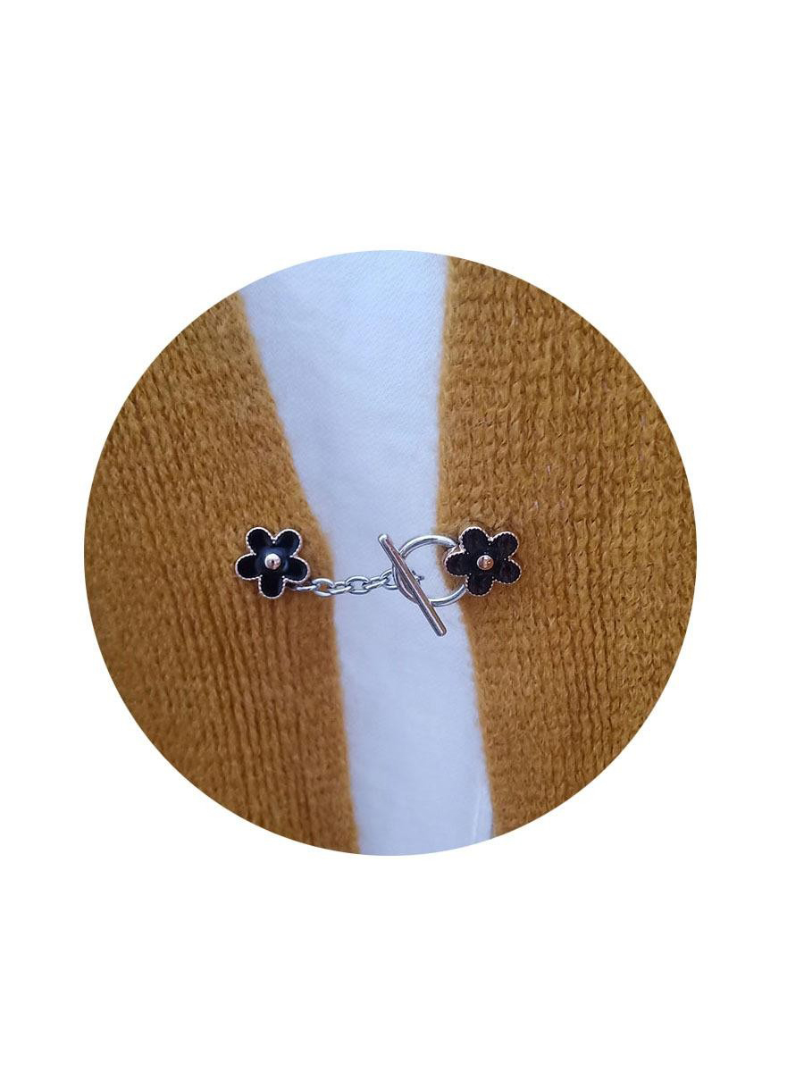 Sweater Cardigan a Pair of Buckles All-Match Removable Chain Button Yuechuang Nail-Free Sewing-Free Shirt Cuff Extension Hidden Hook