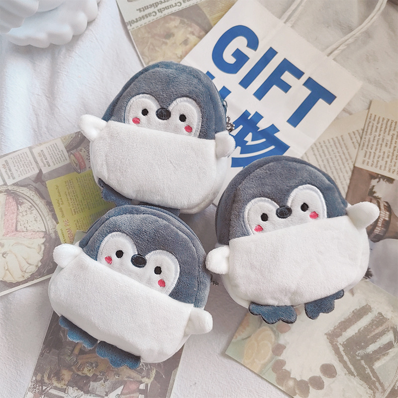 Cute Little Penguin Coin Purse Cute Cartoon Creative Lipstick Pack Cable Package Good-looking Change Bag
