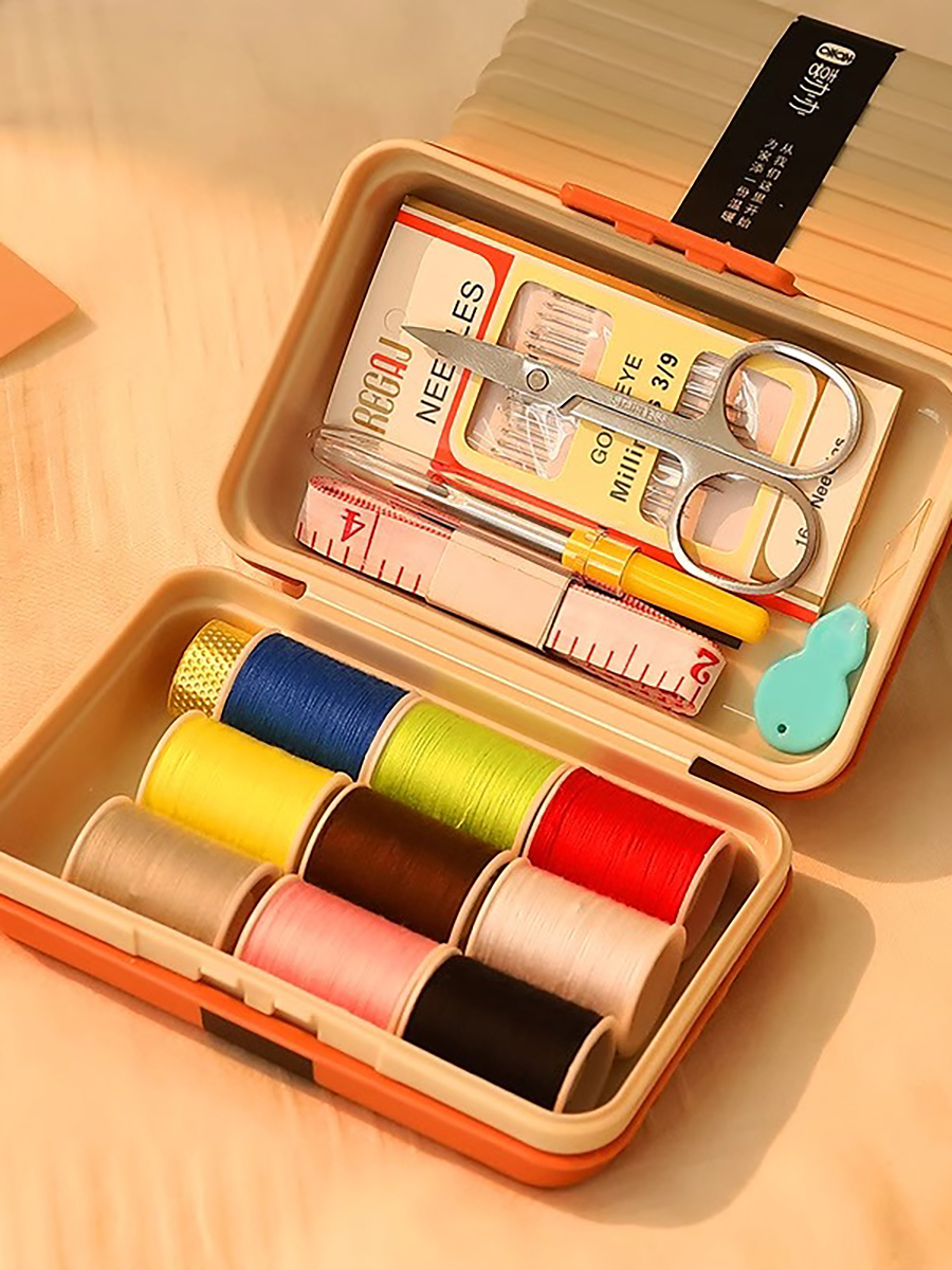 Accessible Luxury Portable Sewing Kit High-End Simple For Home Solid Sewing Tools Travel Sewing Thread Storage