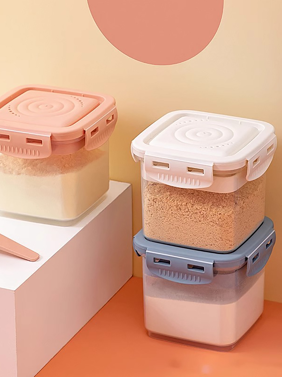 Moisture-Proof Baby Milk Powder Separately Packed Case Rice Flour Storage Tank Portable Outdoor Storage Box